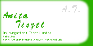 anita tisztl business card